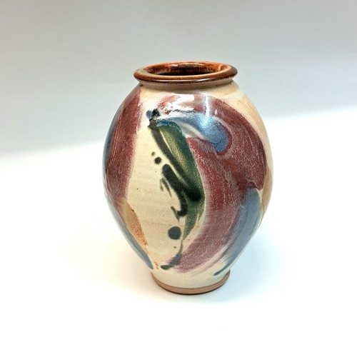 Click to view detail for #231010  Vase, Floral, blue/red $28